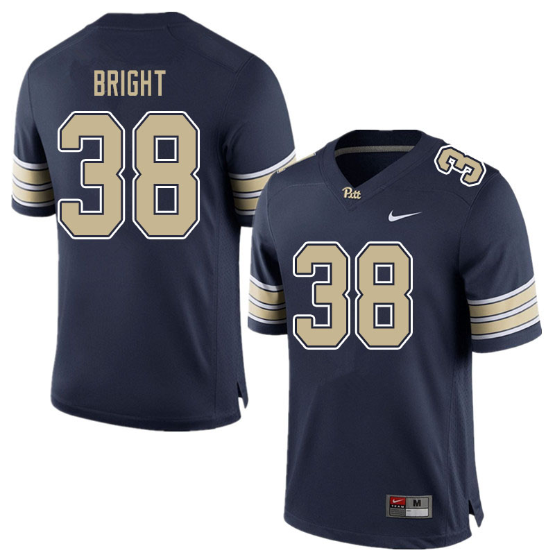 Men #38 Cam Bright Pitt Panthers College Football Jerseys Sale-Blue